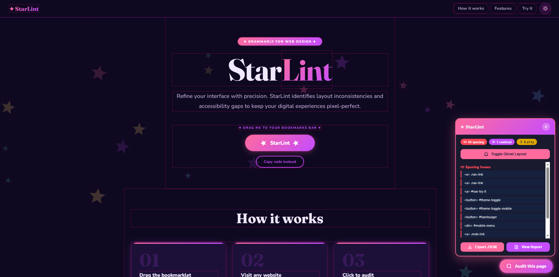 Screenshot of Starlint